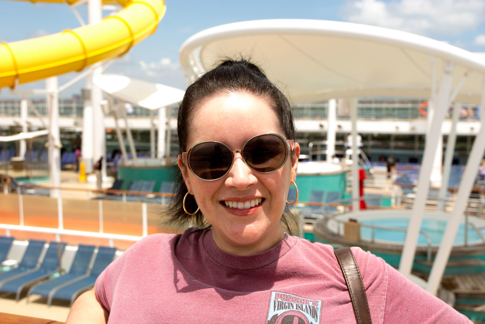 Kris at the pool