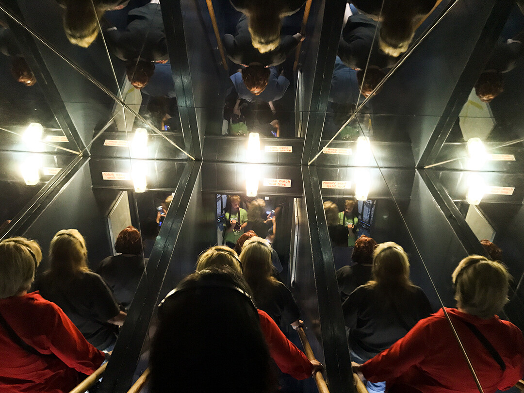 Mirrored staircase