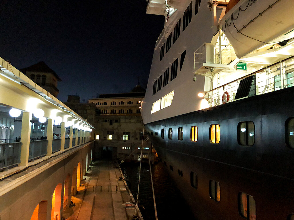 In port at night